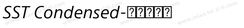SST Condensed字体转换